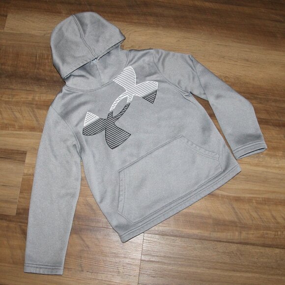 UNDER ARMOUR Youth SIZE SMALL Gray Dri Fit Hoodie - Picture 1 of 3
